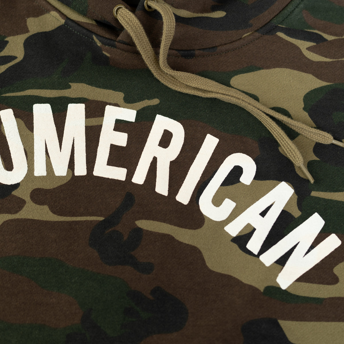 CURVED CAMO HOODIE Slumerican Clothing Apparel Inc