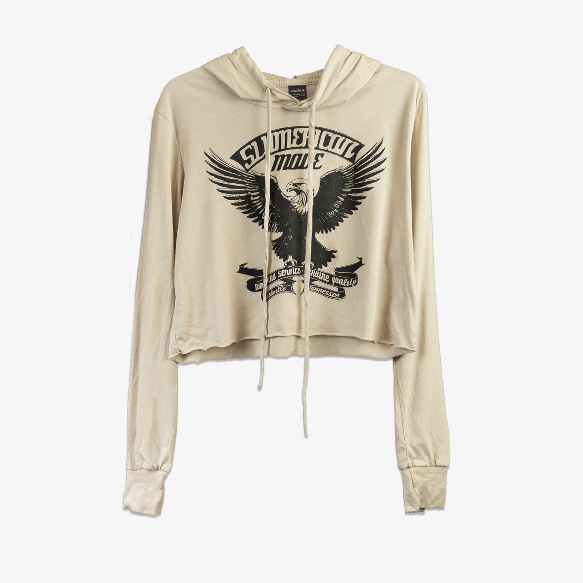 SPREAD CROP HOODED LONGSLEEVE