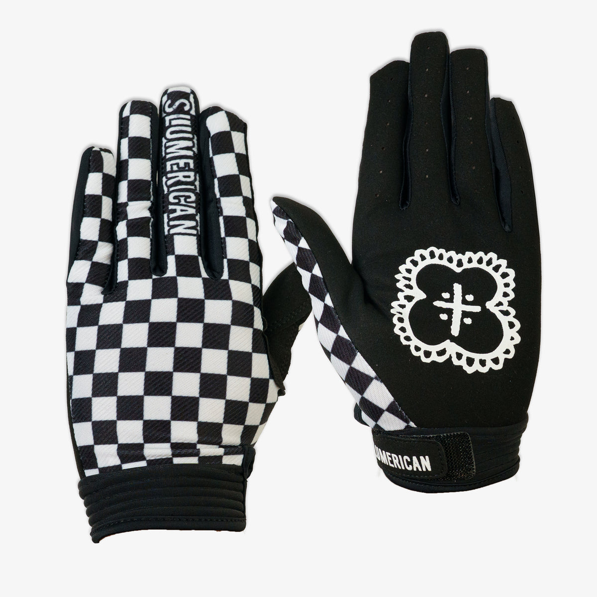 CHECKERED RIDING GLOVES