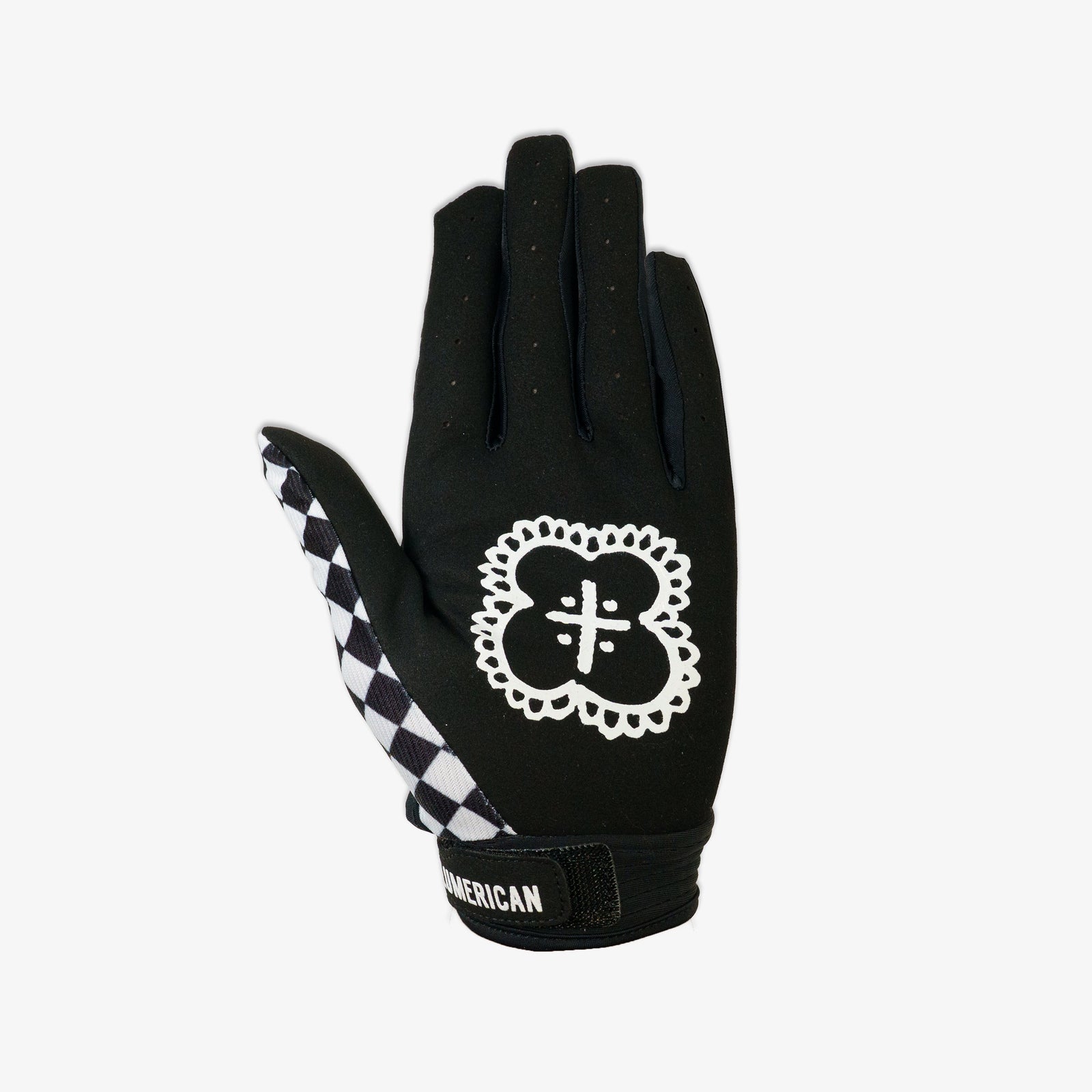 CHECKERED RIDING GLOVES