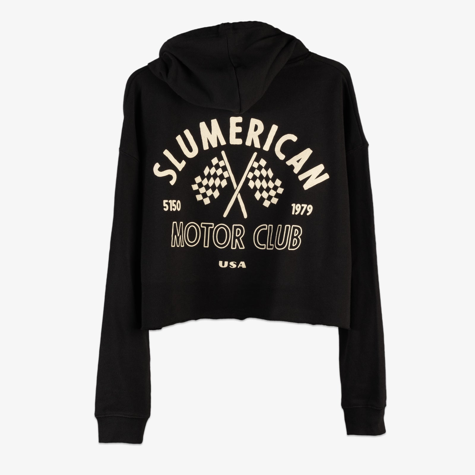 SLUM FLAG CROP HOODIE - Slumerican Clothing & Apparel Inc.