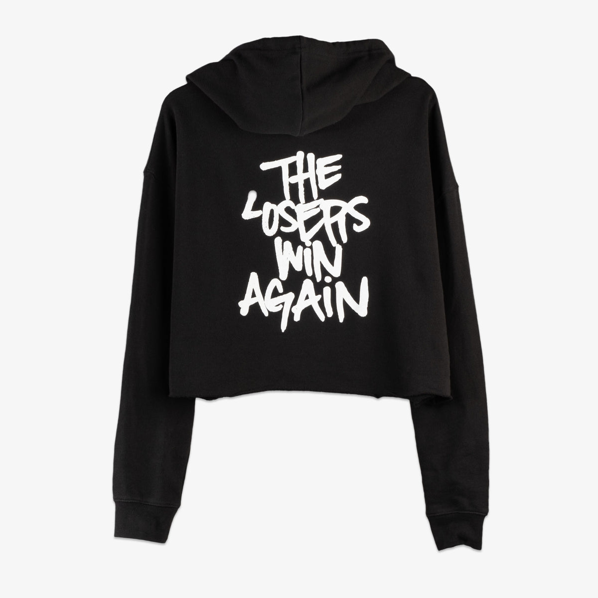 LOSERS WIN CROP HOODIE