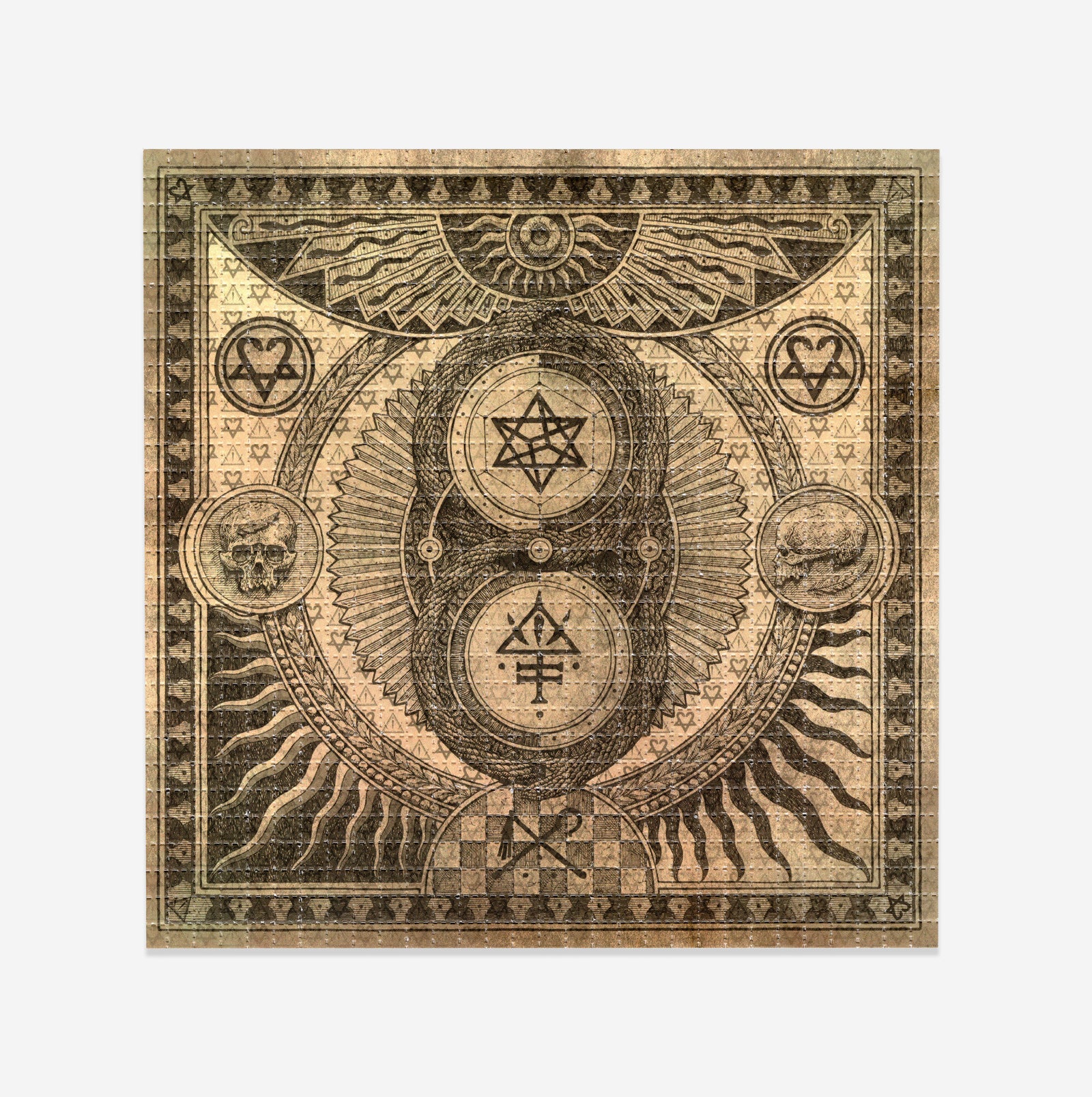 Edward Crowe X Bam Margera PHOENIX RISING BLOTTER ART